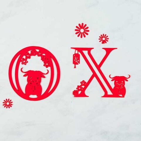 Cover Chinese New Year Alphabet For The Year Of The Ox